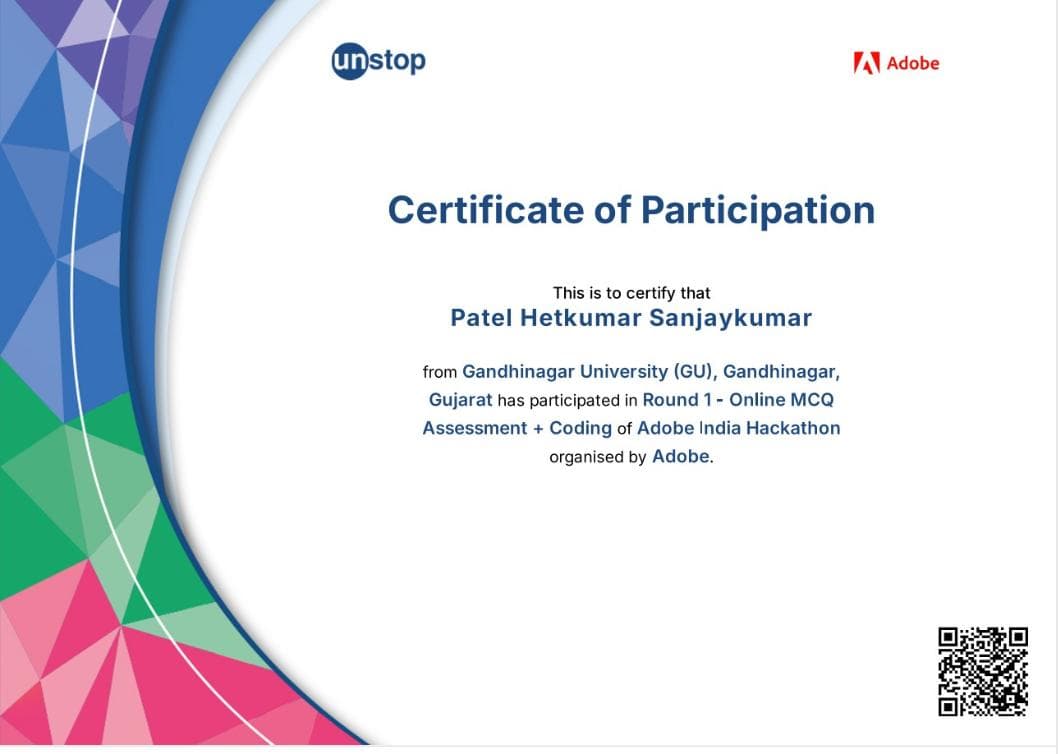 Adobe India Hackathon