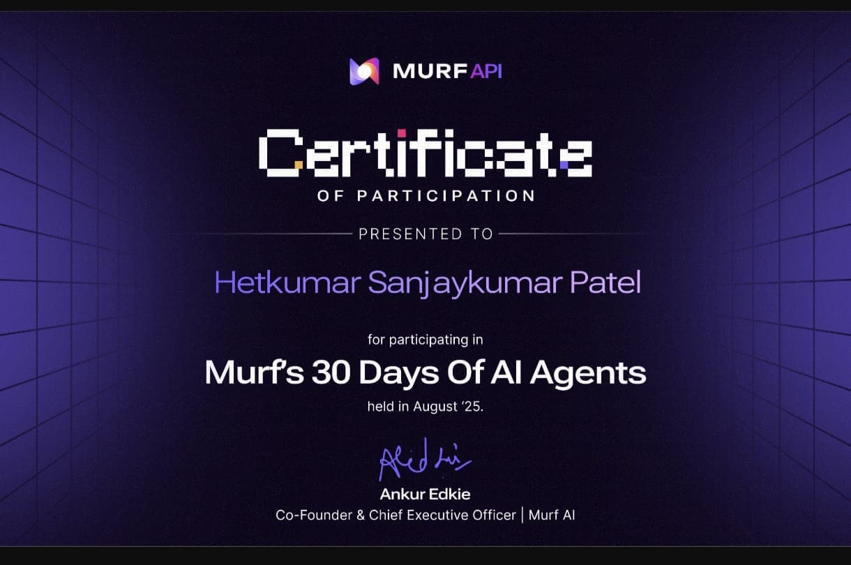 Murf's 30 Days Of AI Agents