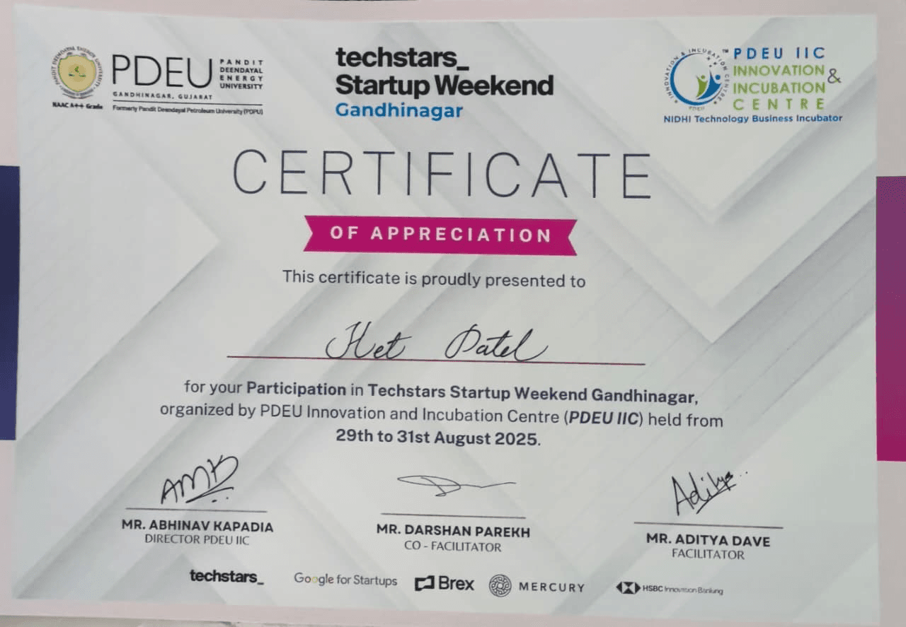 Techstars Startup Weekend Gandhinagar